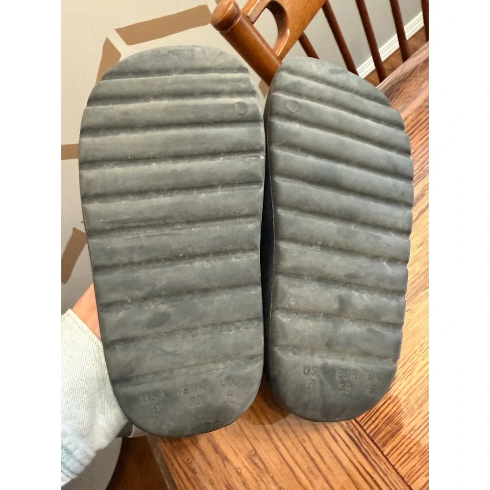 Unbranded Cloud Sandals Women Size 8 Black Chunky Platform EVA Foam Slides